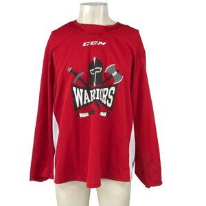 CCM - MEN'S MEDIUM - RED  WARRIORS #9  CARLSON HOCKEY JERSEY